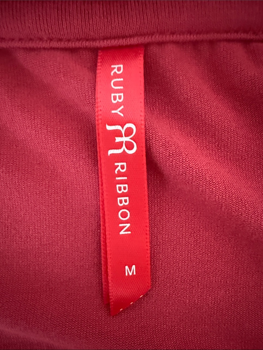 Ruby Ribbon Flounce Flutter Ruffled Red/Pink Tunic Top Medium - Picture 6 of 7